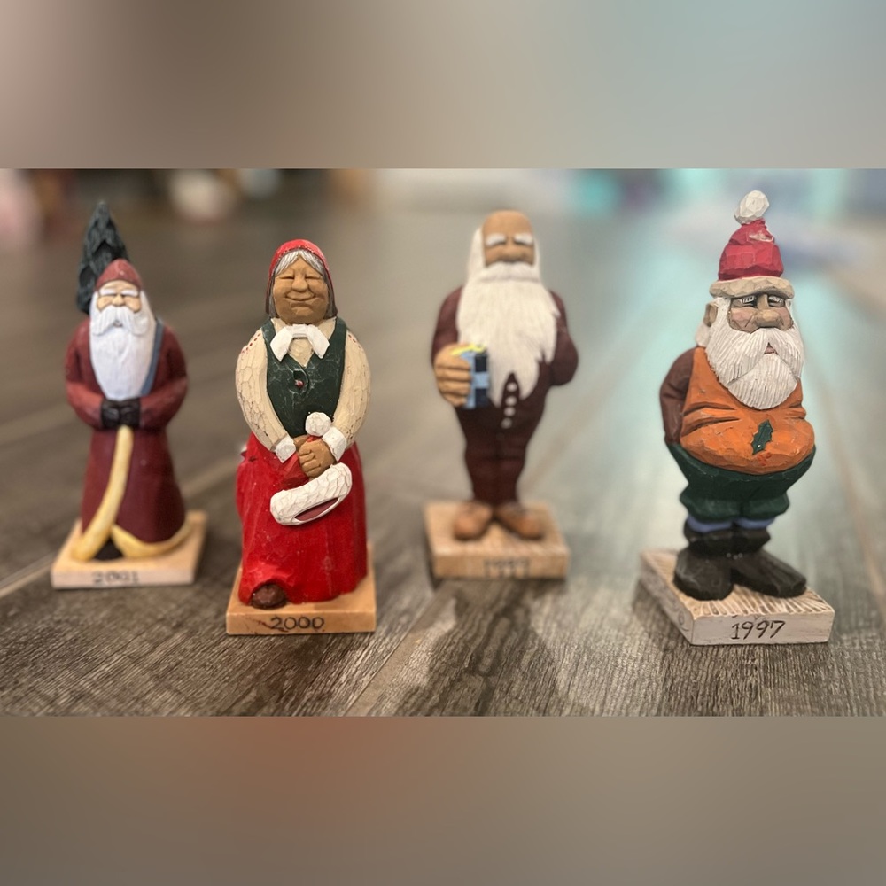 Dave‎ Constantine figurines rustic vintage 1997 1999 2000 2001 Christmas Santa